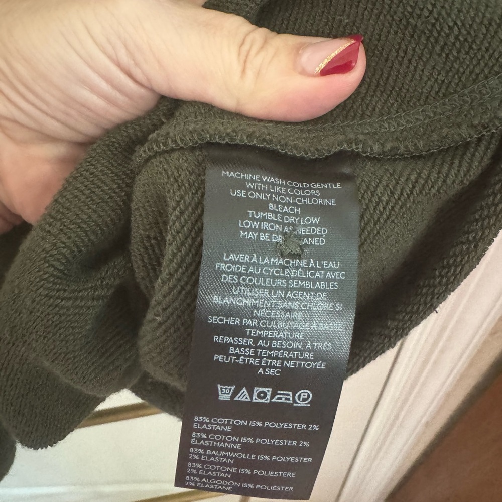 Anthropologie Forest Green Knit Top with button detail on sides - Picture 6 of 7
